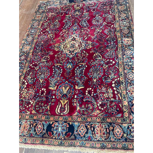 Traditional Antique Persian Mohajeran Sarouk Rug, 3'3:x 5' For Sale - Image 3 of 8