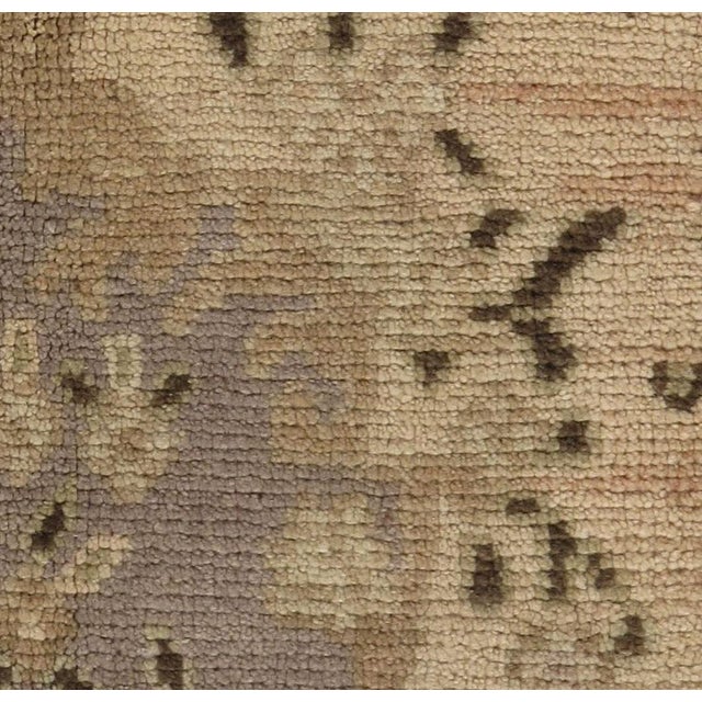 Turkish Vintage Circa 1940 Turkish Taupe Oushak Area Rug 4ft 8in X 10ft 6in For Sale - Image 3 of 8