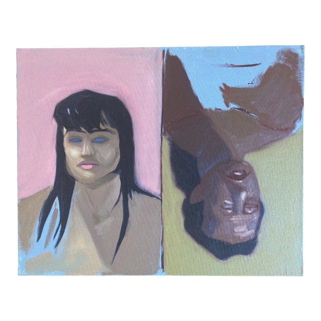 Female Portrait Study Painting on Canvas Board For Sale