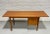 Brown Mid Century Modern Teak Double Sided Desk | Expandable Danish Drop Leaf Desk, 1960's For Sale - Image 8 of 16