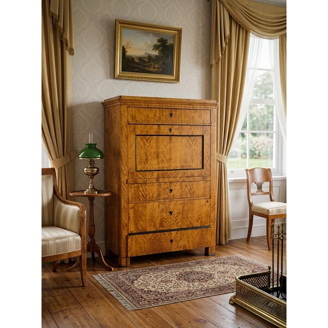 Early 19th Century Biedermeier Secretaire À Abattant For Sale - Image 5 of 6