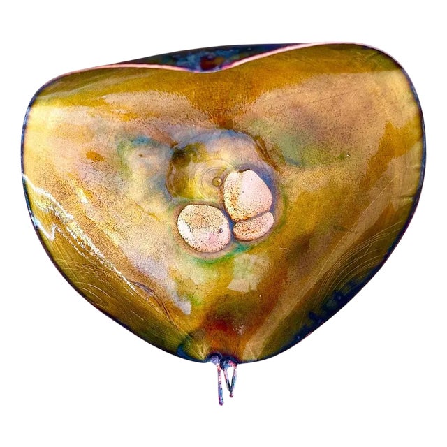 Enameled Copper Bowl with Organic by Gio Ponti, 1960 For Sale