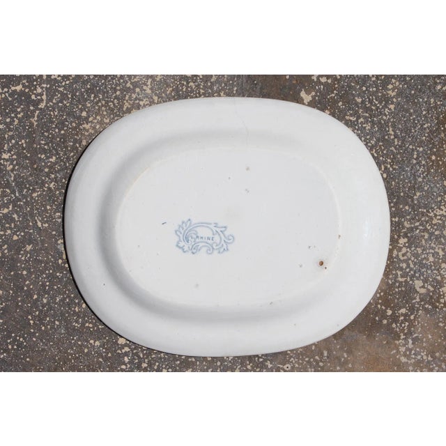 Antique "Rhine" Staffordshire Transferware Platter For Sale - Image 9 of 13