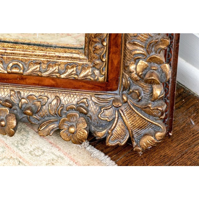 Antique 19th-Century Hand-Carved and Gilt Mirror For Sale - Image 4 of 5