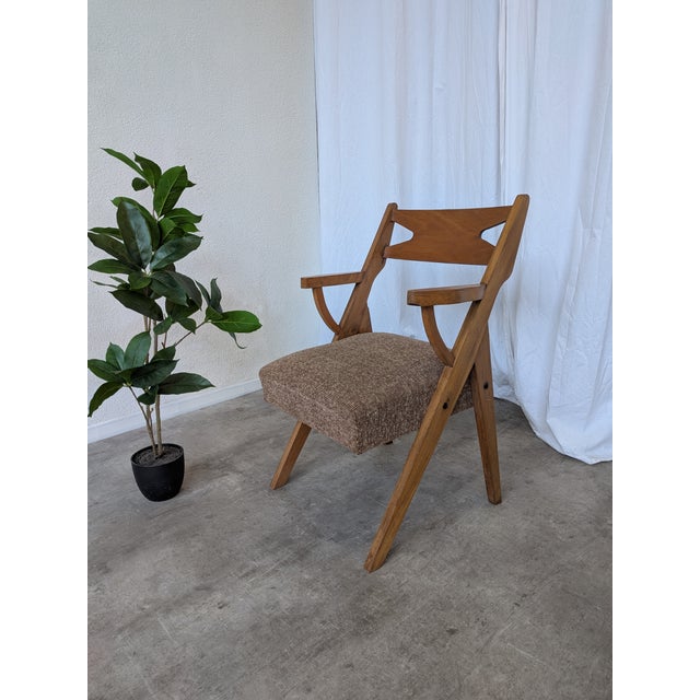 Scandinavian Style Fabric Arcmhair, Former Yugoslavia, 1970s For Sale - Image 15 of 15