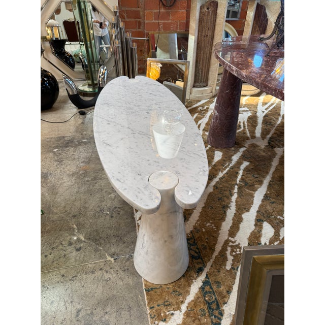 Modern Angelo Mangiarotti “Eros” White Marble Coffee Table, Italy, 1970s For Sale - Image 3 of 10