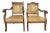 Pair of Antique American Empire Walnut Scroll Arm Upholstered Library Chairs, C. 1840–1870, Set of 2 For Sale