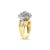 Contemporary Two Carat Diamond Cluster Engagement Ring 14k Yellow Gold, Size 6 For Sale - Image 3 of 5