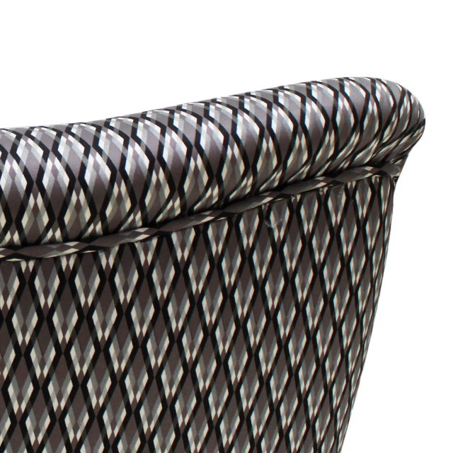 Black Mid-Century Armchair in Serpentino Fabric by Gigi Radice For Sale - Image 8 of 11