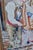 Wine Antique Needlepoint Tapestry For Sale - Image 8 of 13
