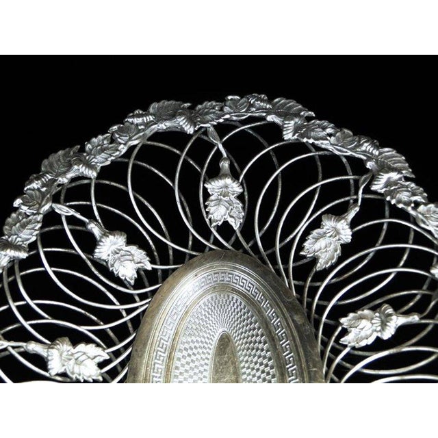 Metal Art Nouveau Fruit Basket from Norblin & Co, Poland, 1900s For Sale - Image 7 of 15