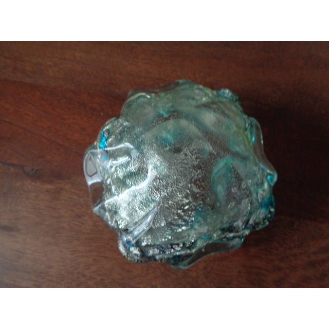 1960s Vintage Mid Century Glass Bowl 1950's For Sale - Image 5 of 5