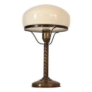 Swedish Grace Copper Table Lamp by Harald Notini for Böhlmarks Lampfabrik Stockholm For Sale
