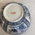 Chinoiserie Mid 20th Century Blue and White Chinoiserie Ceramic Bowl on Wooden Stand For Sale - Image 3 of 7
