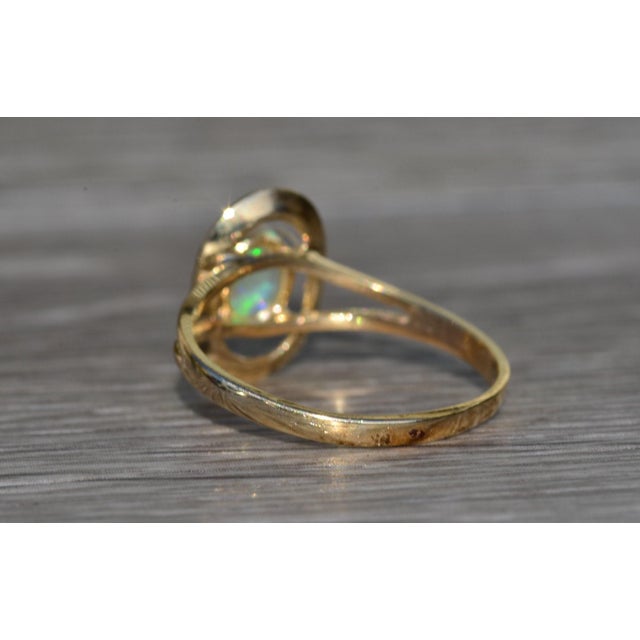 Mid 20th Century The Calera: Ladies Yellow Gold Australian Opal Ring For Sale - Image 5 of 10