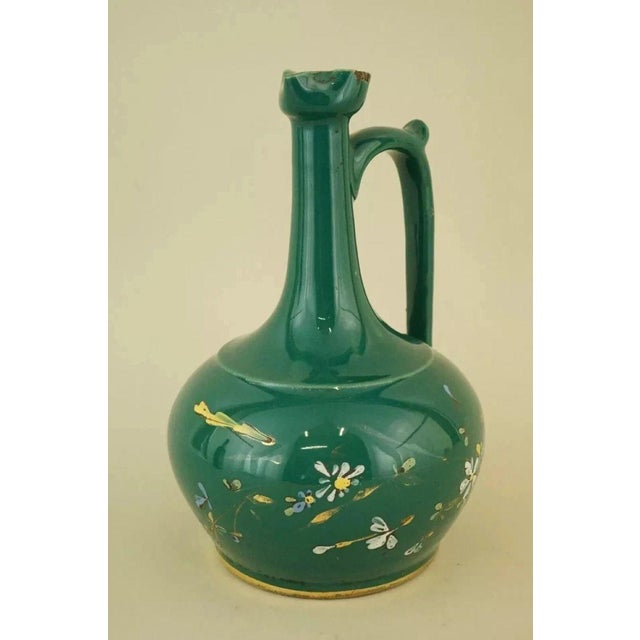 19th Century Art Nouveau Majolica Ceramic Jugs attributed to Sarreguemines or Lunéville, France, Set of 3 For Sale - Image 17 of 18