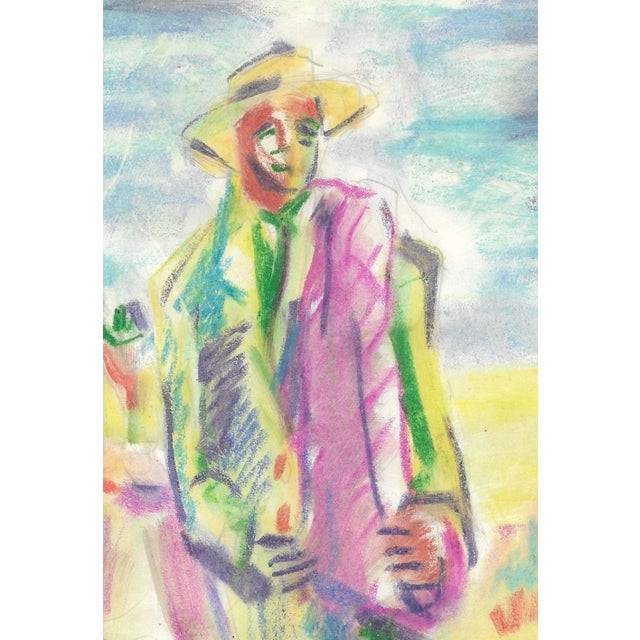 Oil pastel and watercolor mixed media on paper, estate stamp on the back. Marianna Van Rossen Hoogendyk (1924-2008) was...