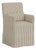 Stoffer Home x Cloth & Company Slipcover for Lindy Dining Armchair in Jane Stripe Burlap For Sale