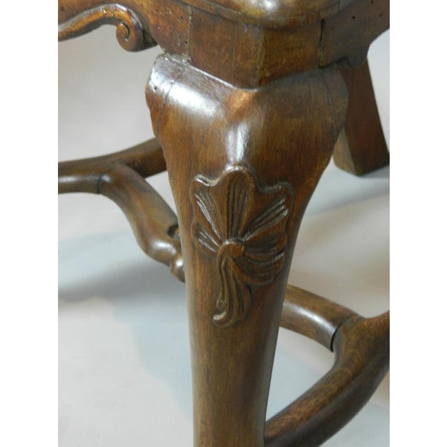 Brown Antique Queen Anne Style Chairs, Set of 4 For Sale - Image 8 of 10