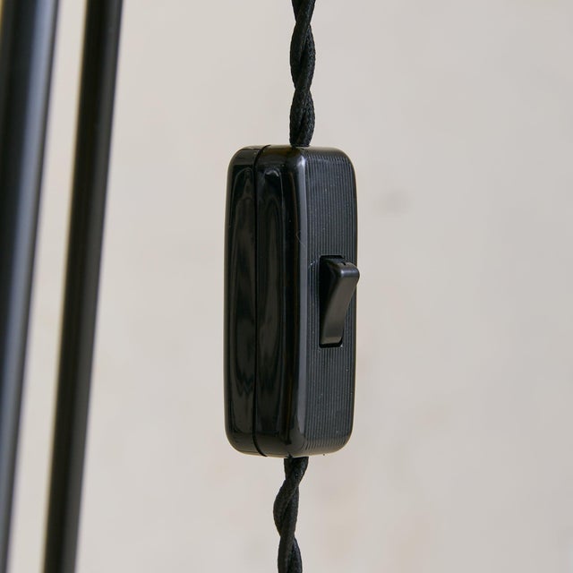 1950s Italian Tripod Floor Lamp with Opaline Globe Shade For Sale In Chicago - Image 6 of 6