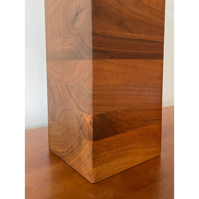 Marshall Studios 1970s Stacked Walnut Martz Lamp for Marshall Studios, Unmarked For Sale - Image 4 of 10
