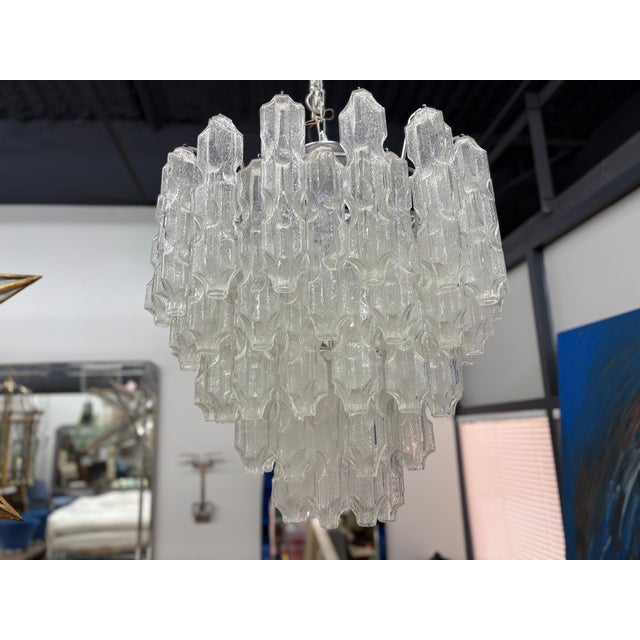 1960s Italian Modern Murano Glass Chandelier by Toni Zuccheri for Venini For Sale In Houston - Image 6 of 7