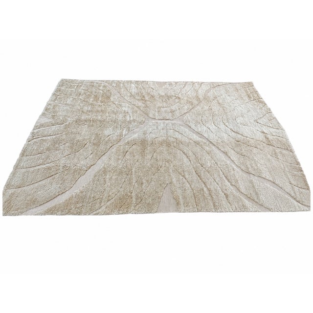 RH Restoration Hardware Tarras Wool Rug – 10' × 14' Wheat | 100% Hand-Spun Wool | Hand-Knotted | Sculptural High-Low...