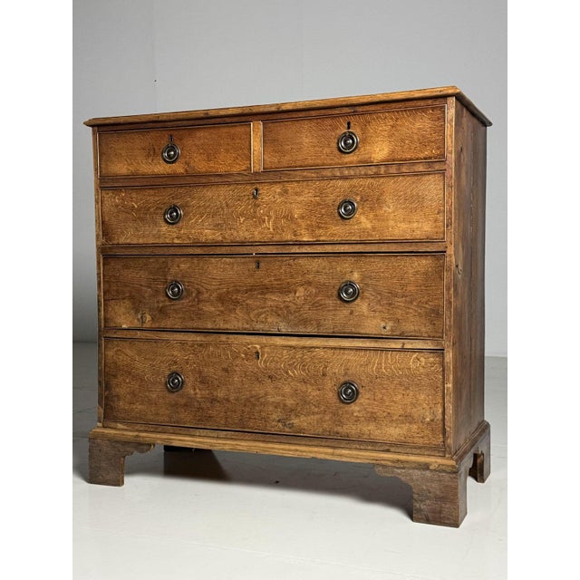 English Oak Chest of Drawers, 19th Century For Sale - Image 10 of 14