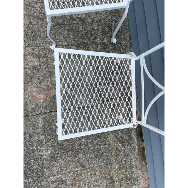 Mid-Century Modern A Pair of Vintage Wrought Iron Salterini Mt Vernon Maple Leaf Dining Chairs, Attributed For Sale - Image 3 of 11