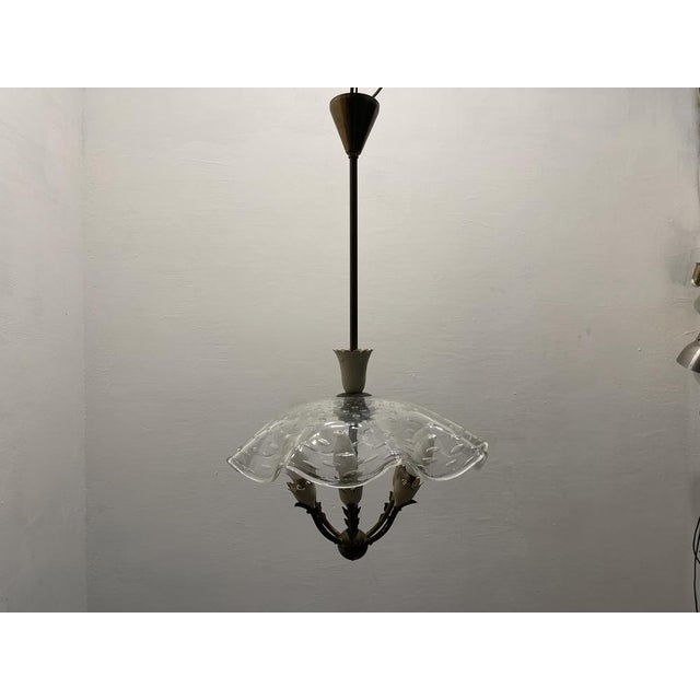 Vintage Pendant in Bronze and Murano Glass, 1950s For Sale - Image 11 of 16