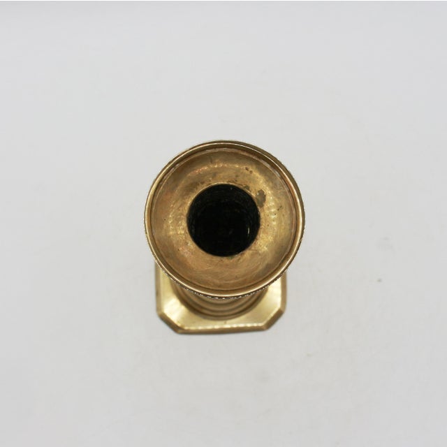 1893 Design Registry Mark Pair of English Brass Candlesticks For Sale In Raleigh - Image 6 of 8