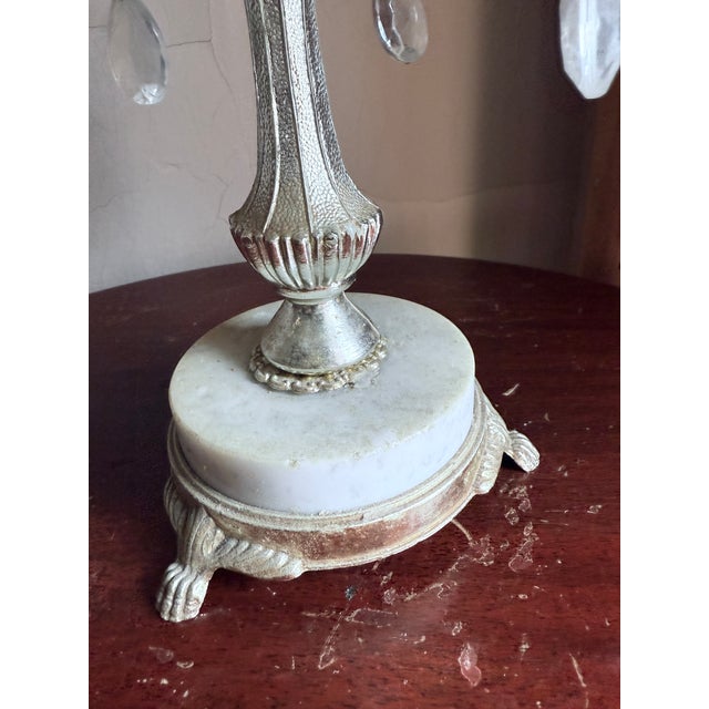 Silver Vintage Mid-Century 5 Arm Rococo Style Candelabra, Circa 1950s For Sale - Image 8 of 14