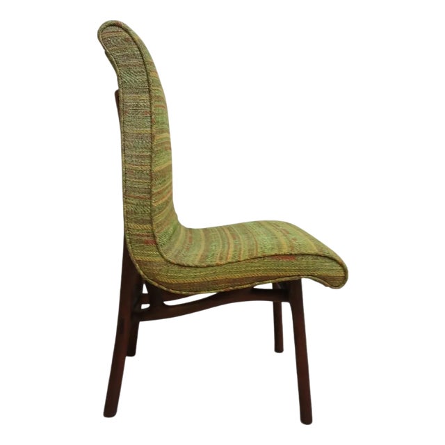 Rare Vintage Danish Modern Solid Teak Chair Desk Lounge Side Dining Accent For Sale