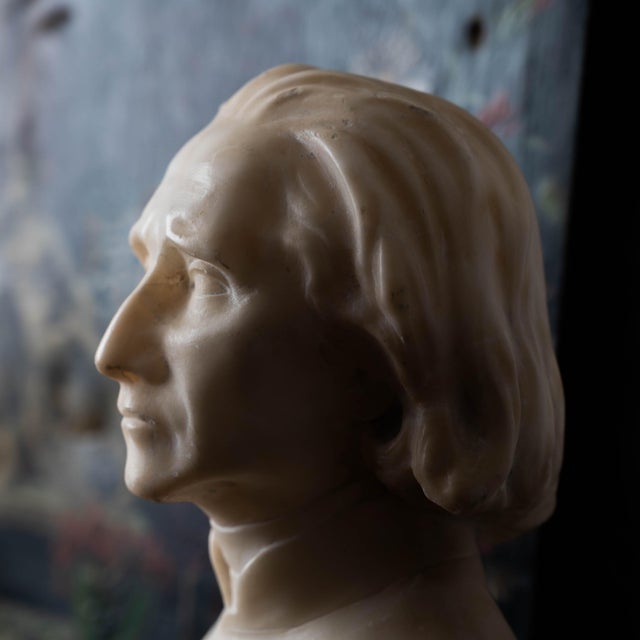 Franz Liszt Marble Bust, 19th Century For Sale - Image 4 of 13