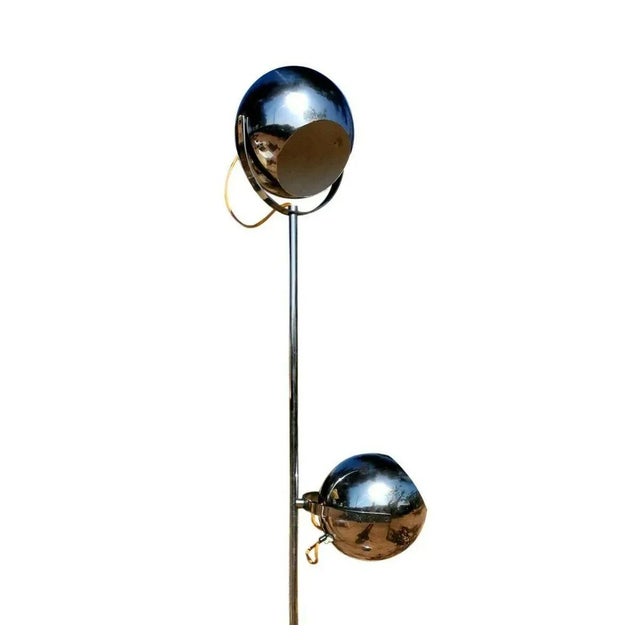 Floor lamp, Goffredo Reggiani production and design, 70 years, large and impressive chrome-plated steel frame, heavy-duty...