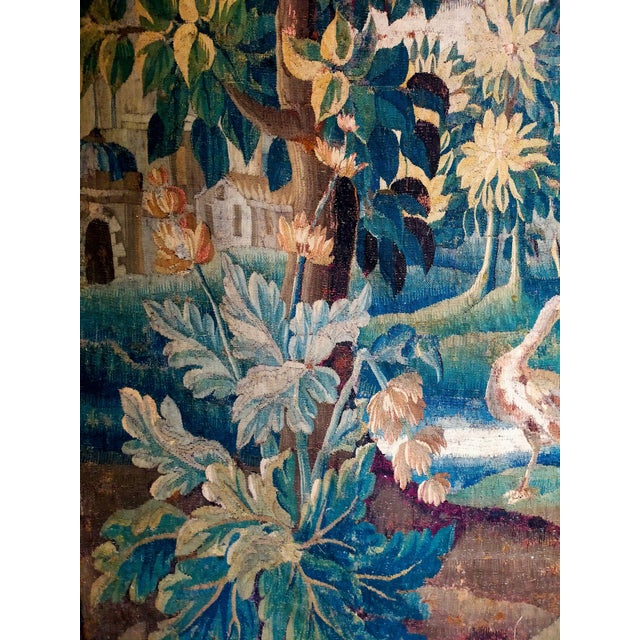 Antique Aubusson Tapestry in Wool, 1700s For Sale - Image 13 of 14