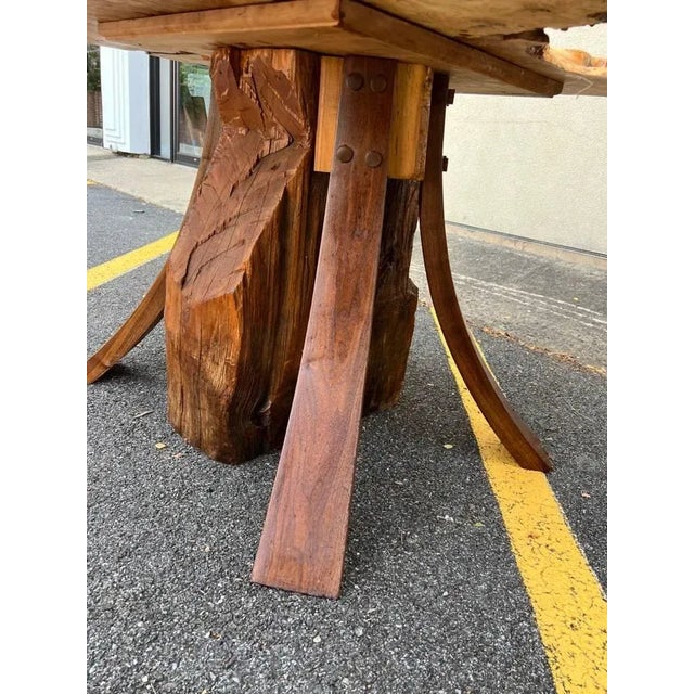Mid 20th Century Vintage Peter Kramer Style Burlwood Free-Form Live Edge Dining Table. For Sale - Image 11 of 12