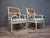 Superb pair of elegant and charming louis xvi style cane armchairs. their painted wooden frames rest on lovely tapered...