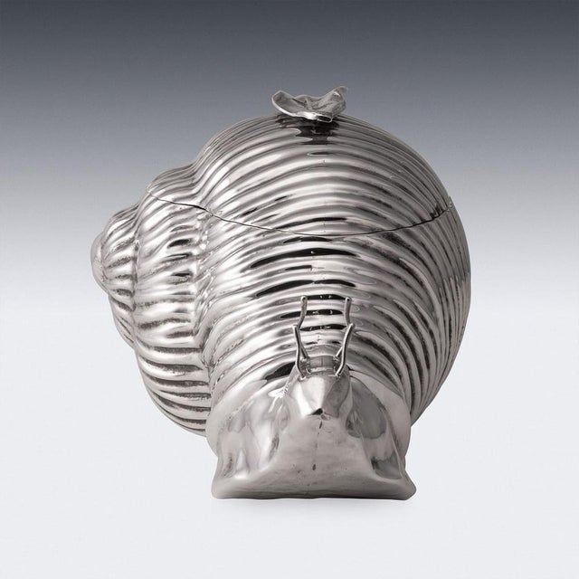 Vintage Silver-Plated Snail Ice Bucket by Teghini, Italy, 1970s For Sale - Image 4 of 18