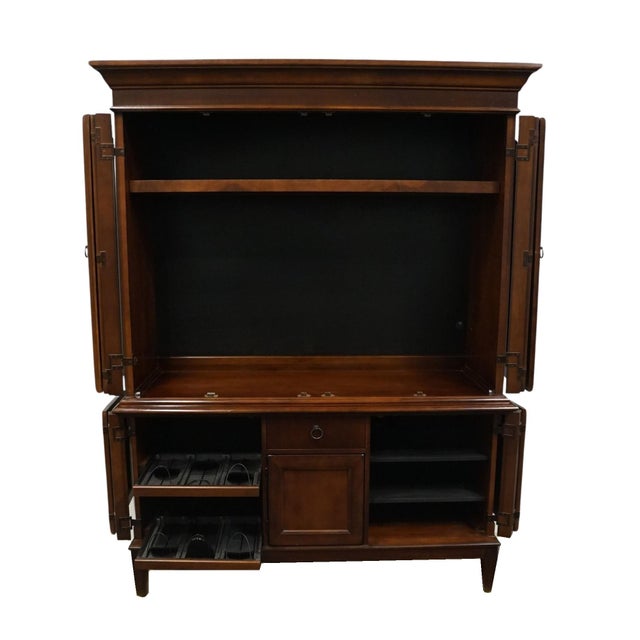 Hooker Furniture Solid Cherry Contemporary Traditional Style 61" Entertainment Center / Media Cabinet 545-55-234 For Sale In Kansas City - Image 6 of 13