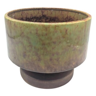 Mid 20th Century Haeger Potteries Lava Drip Glazed Footed Planter For Sale