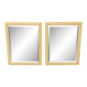 Pair of 35x43 Rectangle gold Gilt Frames Wall Mirrors Mint
