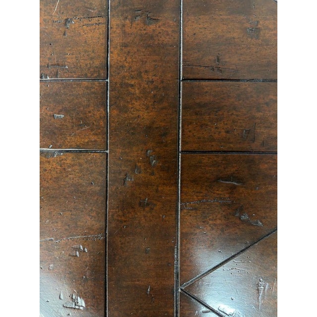 Monumental Octagonal Baroque Coffee Table With Parquetry Top For Sale - Image 14 of 15
