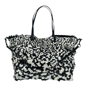 Valentino Black and White Paillette Sequin Tote