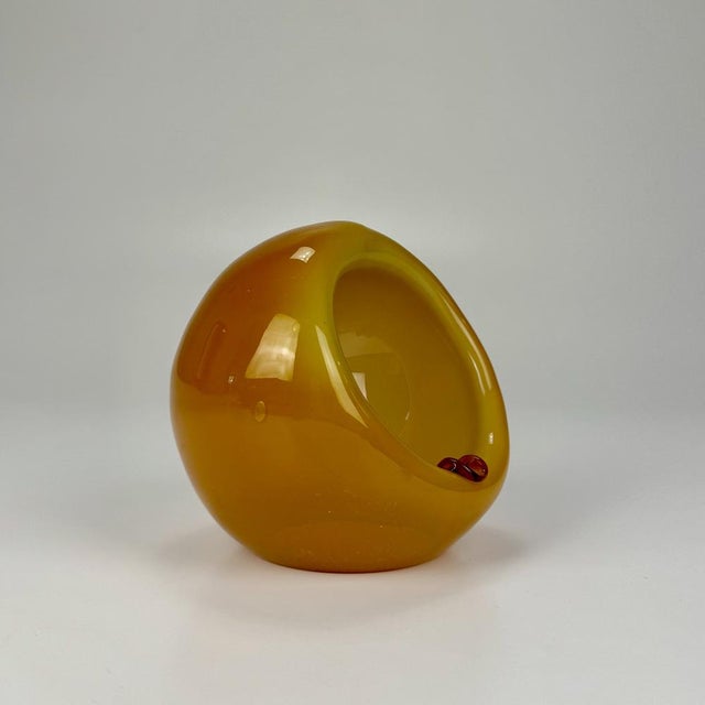 Mid-Century Modern Orange Glass Orb Ashtray by Dragan Drobnjak, 1970s For Sale - Image 6 of 6
