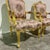 2020s French Gold Leaf Pink Damask Rococo Style Chair For Sale - Image 5 of 9