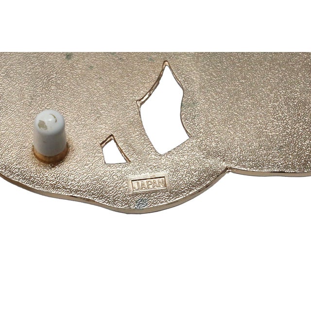 Metal Vintage Wm a Rogers Gold Pineapple and Iris Flower Trivets - Set of 2 For Sale - Image 7 of 8