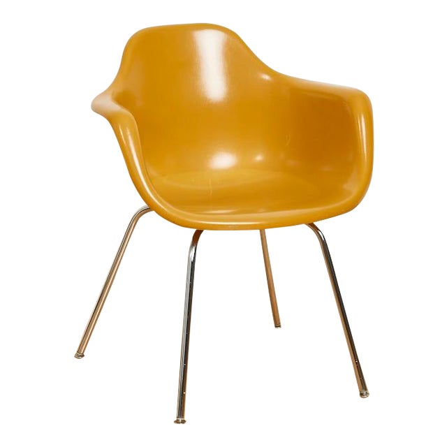 1960s Eames Style Fiberglass Arm Shell Chair by Krueger Metal Products