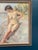 Karl Vilhelm Anstensen, Coastal Scene with Sunbathing Nude Woman, 1957, Oil Painting on Canvas, Framed For Sale - Image 8 of 17