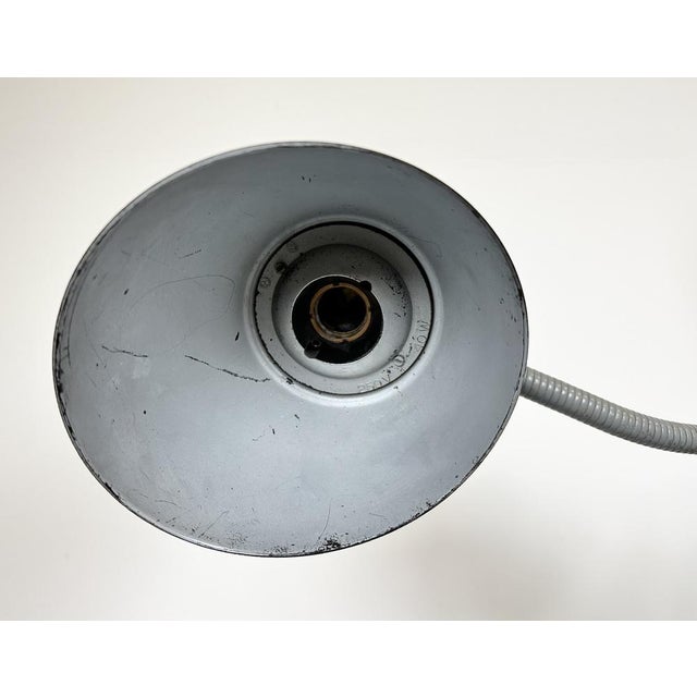 Brown Industrial Grey Scissor Wall Lamp from Elektroinstala, 1960s For Sale - Image 8 of 15